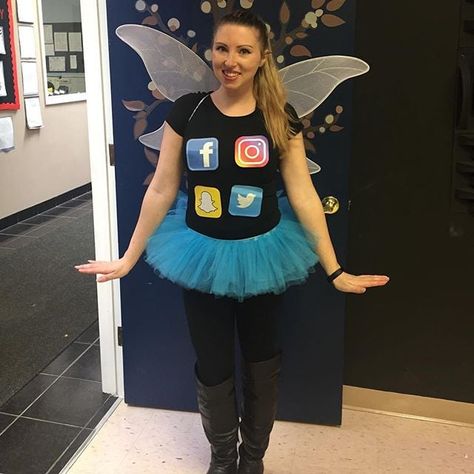 Instagram Halloween Costumes, Halloween Costumes Appropriate, Butterfly Costume Women's, Social Butterfly Costume, Social Media Costumes, Encanto Costumes, Appropriate Halloween Costumes, Diy Butterfly Costume, Easy Adult Halloween Costumes