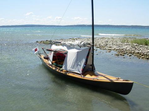 If a Spirit 46 is too rich for your blood... Primitive Traps, Dinghy Cruising, Short Folding, Sailing Kayak, Sailing Canoe, Sleeping Tent, Bushcraft Shelter, Canoe Building, Wooden Sailboat