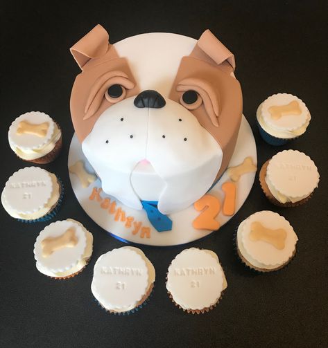 Bulldog cake #bulldogbirthdaycake Bulldog Cake, Happy Birthday Greetings, Birthday Greetings, Themed Cakes, How To Make Cake, Party Planning, Bulldog, Cake Decorating, Happy Birthday