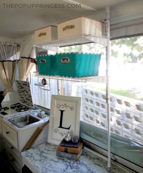 Rod & Carrie's Pop Up Camper Makeover - The Pop Up Princess Tent Trailer Remodel, Pop Up Campers, Pop Up Princess, Popup Camper Remodel, Pop Up Tent Trailer, Tent Camping Hacks, Pop Up Trailer, Camping Diy, Camper Organization