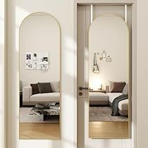 Door Hanging Mirror, Arched Full Length Mirror, Over The Door Mirror, Hanging Bedroom, Full Body Mirror, Arched Doors, Body Mirror, Room Closet, Length Mirror