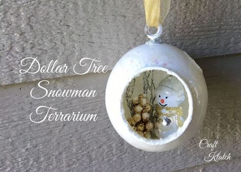 Store Christmas Decorations, Dollar Store Christmas Decorations, Snowmen Ornaments, Silver Christmas Decorations, Plant Terrarium, Diy Christmas Tree Ornaments, Wooden Snowflakes, Dollar Store Christmas, Dollar Tree Christmas