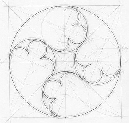 Sacred Geometry Art Mandalas, Gothic Tracery, Sacred Geometry Patterns, Gothic Pattern, Rose Window, Geometric Pattern Art, Geometric Design Art, Sacred Geometry Art, Geometric Drawing