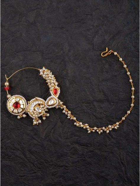 Rajputi Nath Designs, Rajasthani Nath, Kundan Nath, Nath Designs, Nath Design, Bridal Nath, Brides Jewelry, Beautiful Nose, Rajasthani Bride