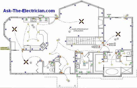 Residential Wiring, Light Switch Wiring, Residential Electrical, Electrical Symbols, Home Electrical Wiring, Electrical Circuit Diagram, Electrical Diagram, Electric Circuit, House Wiring