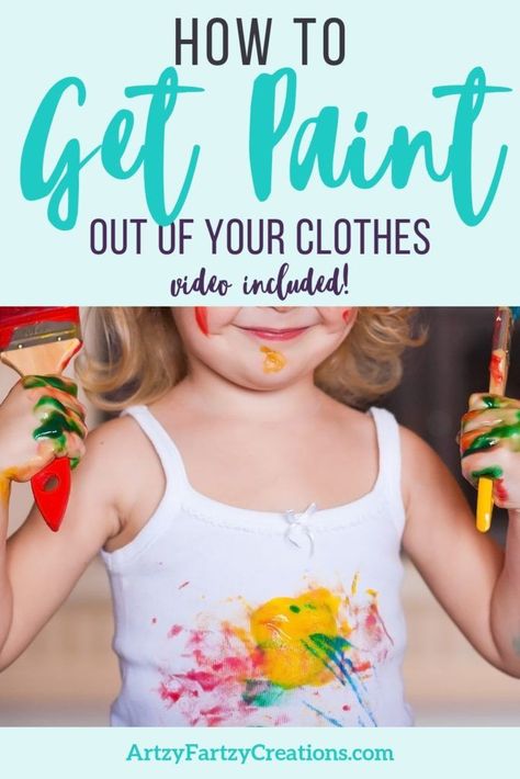 How to get paint out of your clothes by Cheryl Phan #paintingtips #painting #diy #cleaninghacks Acrylic Paint Out Of Clothes, Paint Out Of Clothes, School Painting, Easy Life, Paint Remover, Lifestyle Tips, Health And Fitness Tips, Painting Tips, Happy People