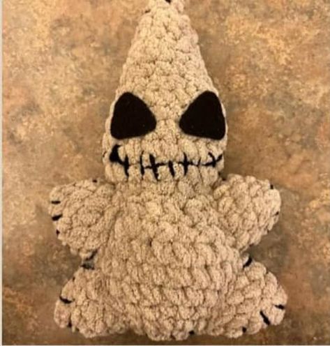 Oogie Boogie Crochet Pattern, Free Crochet Patterns Amigurumi, Spooky Crochet, Crochet Plushies, Crocheting Ideas, Oogie Boogie, Crochet Stuff, Amigurumi Free, Free Crochet Patterns