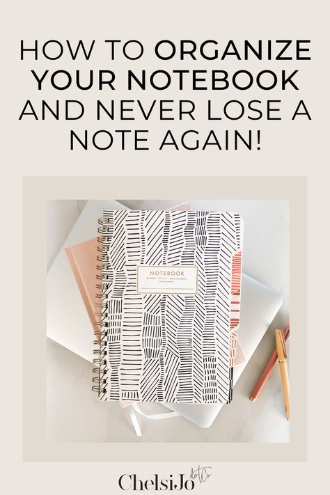 How To Organize Notebooks, Notebook Sections Ideas, How To Keep Notes Organized, 5 Subject Notebook Organization, How To Organize Your Notebook, How To Organize Work Notes, Ways To Use Notebooks, Everything Notebook, Organize Notebook