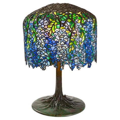 Tiffany Girls, Sothebys Art, Tiffany Studios, Art Glass Lamp, Bronze Lamp, Tiffany Glass, Stained Glass Lamps, Table Lamp Shades, Tiffany Lamps