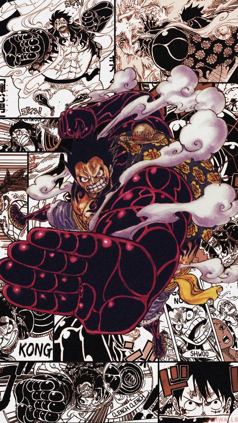 Luffy Gear 4 phone wallpaper by cdrwalls on DeviantArt Wallpaper Iphone Anime, Luffy Gear 4, One Piece Wallpaper, Artwork Wallpaper, Gear 4, Luffy Gear 5, One Piece Wallpaper Iphone, Gear 5, Anime Artwork Wallpaper