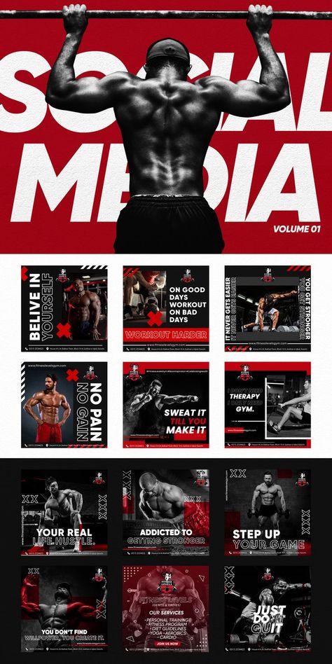 #Advertising #digitalmarketing #gym #gymadvertisement #gymposts #gymsocialmediapost #marketing #post #socialmedia #socialmediacampaign Fitness Creative Ads, Sport Instagram Feed, Gym Moodboard, Gym Ads, Gym Social Media Post, Gym Advertising, Sports Ads, Media Campaign, Social Media Campaign