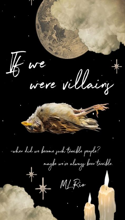 If We Were Villains Poster, If We Were Villains Aesthetic Wallpaper, If We Were Villains Wallpaper, If We Were Villains Quotes, If We Were Villains Fanart, The Secret History Aesthetic, If We Were Villains, Nesta Archeron, Books Stickers