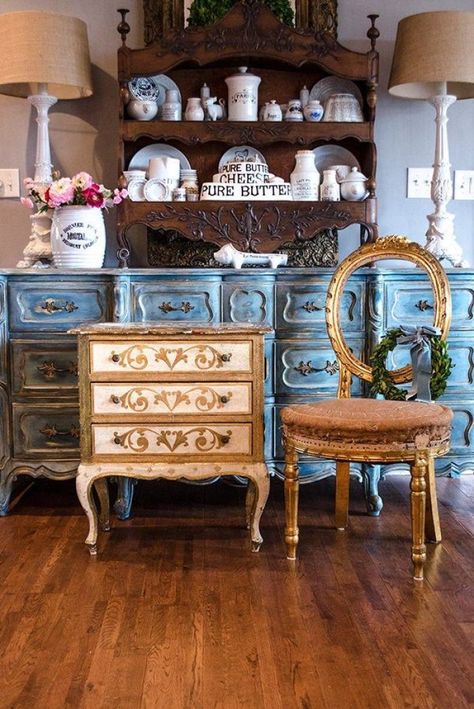 Italian Country Kitchen, Diy Chinoiserie, Italian Accent, Italian Country, Chest Furniture, Dining Room Makeover, French Country Kitchen, White Furniture, Ballard Designs