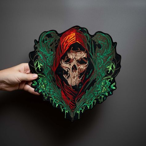 Grim Reaper Back Patch Gothic Embroidered Patch for Jackets - Etsy Bangladesh Son Clothes, Your Design Here, Pvc Patches, Biker Vest, Machine Embroidery Projects, Morale Patch, Machine Embroidery Applique, Custom Patches, Patches Jacket