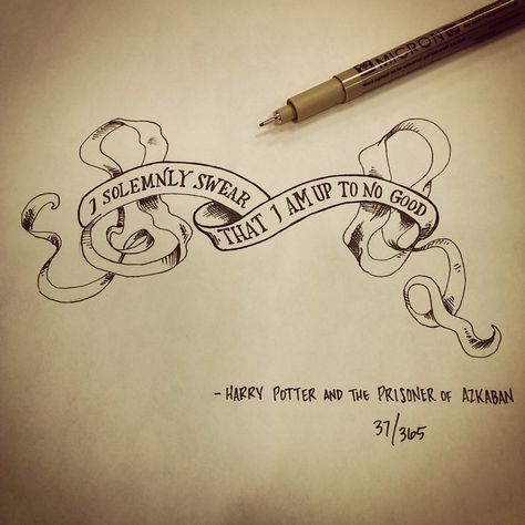 365 Movie Quote Challenge Hp Tattoo, Harry Potter Tattoos, Theme Harry Potter, Harry Potter Tattoo, The Prisoner Of Azkaban, Harry Potter Drawings, Prisoner Of Azkaban, Cool Art Projects, Mischief Managed