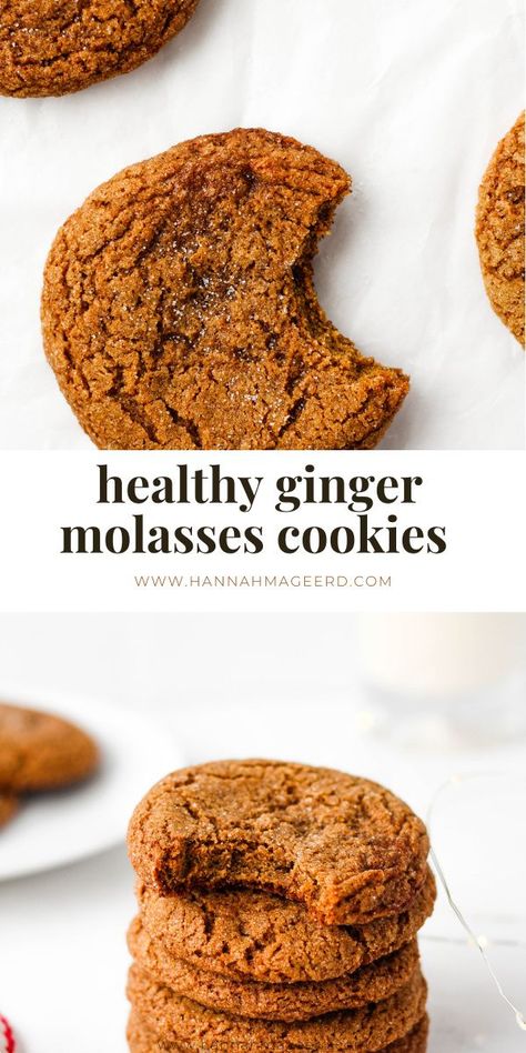 Cookies Recipes Oatmeal, Cookies With Maple Syrup, Oatmeal Cookies Gluten Free, Healthy Gingerbread Cookies, Healthy Christmas Cookies, Gluten Free Oatmeal Cookies, Chewy Ginger Cookies, Ginger Cookie Recipes, Ginger Molasses