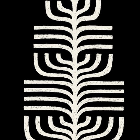 "\"Leaflet\" Fine Art Print by Erik Abel.  Mid-century modern abstract art print of abstract fern leaf in black and white. Inspired by nature and sacred geometry. Available in 3 square sizes with black or hickory wood frame options:  - 12x12 inches - 24x24 inches - 36x36 inches PRINT INFO + Museum-quality Giclee fine art print. + Printed on the world's first digital Fine Art paper made from 90% bamboo fibers. It's warm and smooth with a matte finish. 19 mil thick, 290 gsm. Bamboo is a fast-growi Bold Art Print, Fern Wall, Fern Wall Art, Paper Border, White Art Print, Abstract Modern Art, Bold Art, Black White Art, Borders For Paper