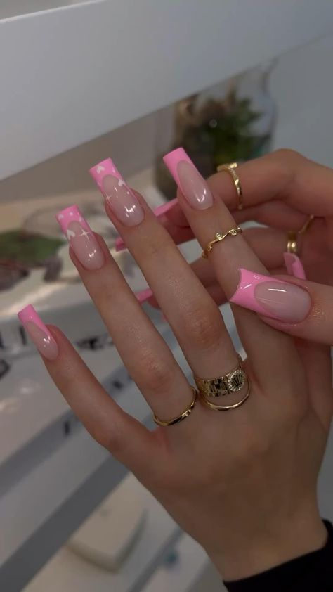 Nail Inspo Trendy 2024 Square, Pink And Tan Nails, Trendy Spring Nails 2024, Trendy Summer Nails 2024 Square, Acrylic Nail Designs Summer 2024, Birthday Nail Set Ideas Pink, Trendy Summer Nails 2024, Acrylic Nail Designs Purple, Nail Inspo Summer 2023