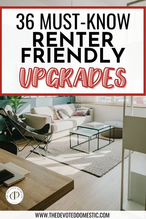 OMG, these are the BEST renter friendly upgrades you'll ever find!! When it comes to the perfect renter friendly makeover, this guide will help you turn EACH room in your rental into your dream home without causing any damage! Rent Friendly Upgrades, Small House Storage, Renters Decorating, Apartment Hacks, Apartment Decorating On A Budget, House Makeovers, Peel And Stick Floor, Apartment Organization, Cat Coffee