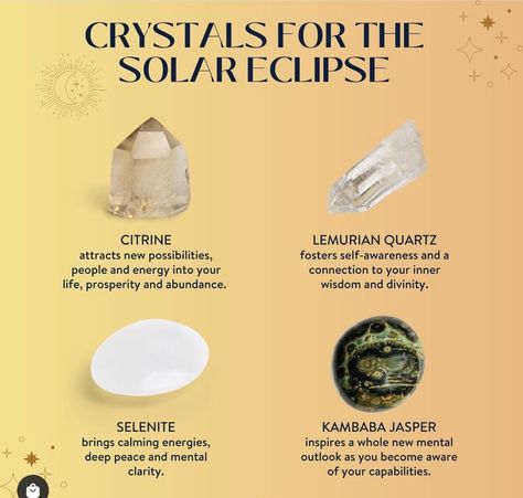 Crystals For Solar Eclipse, Solar Eclipse Crystals, Solar Eclipse Witchcraft, Solar Eclipse Magic, October New Moon, Solar Lunar, Astrology Meaning, Spell Jars, Moon Ritual