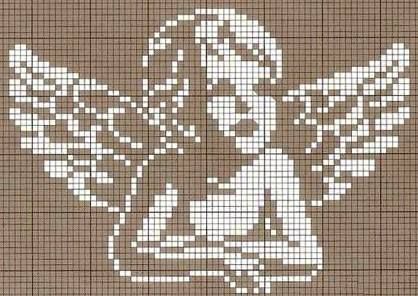 Cross Stitch Angels, Graph Crochet, Blackwork Embroidery, Pixel Crochet, 강아지 그림, Tapestry Crochet Patterns, Crochet Design Pattern, Pola Kristik, Pixel Pattern