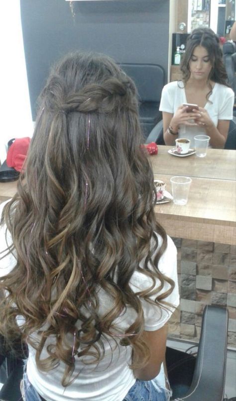 Cute Prom Hairstyles, Formal Hairstyles For Long Hair, Simple Prom Hair, Ball Hairstyles, Quince Hairstyles, Prom Hairstyles For Long Hair, Hair Stylies, Hairdo For Long Hair, Hair Stylist Life