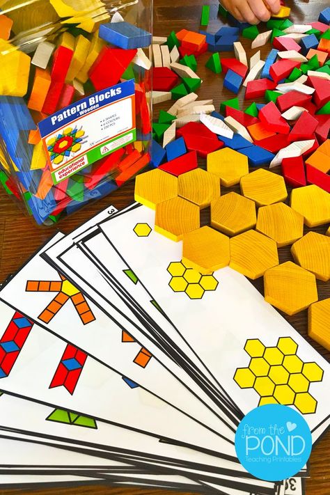 Create growing patterns with shape blocks using our fun interactive cards!