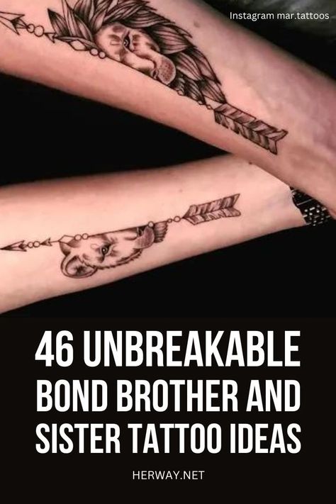 If you have no inspiration but desperately want a brother-sister tattoo, here are 46 unbreakable bond brother-and-sister tattoo ideas to boost your creativity! Brother Sister Tattoo Sibling, Unbreakable Tattoo, Siblings Tattoo For 3, Free Tattoo Fonts, Greece Tattoo, Matching Tattoos For Siblings, Brother And Sister Tattoo Ideas, Sister Tattoo Ideas, Brother Sister Tattoo