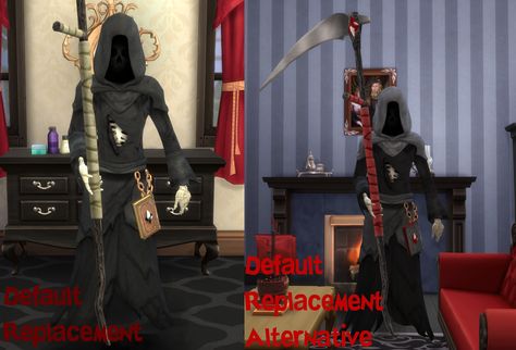 Sims Grim Reaper, Sims 4 Grim Reaper, Grim Reaper Costume, Reaper Costume, The Grim Reaper, Sims Hair, Sims 1, The Grim, Electronic Art