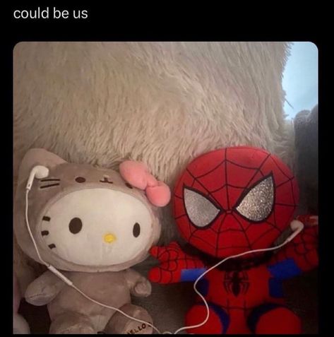 Hello Kitty And Spiderman, Could Be Us, Spiderman 3, Business Basics, Cute Couple Gifts, Glitter Roses, Hello Kitty Pictures, Matching Pfp