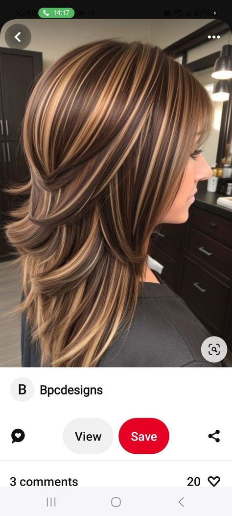 Haircolor Ideas, Brunette Hair With Highlights, Color Highlights, Hairstyles For Layered Hair, Hair Idea, Step By Step Hairstyles, Blonde Hair Looks, Mama Style, Hair Color Highlights