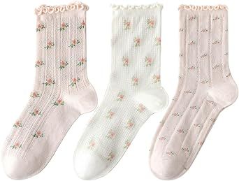 Stitching Flowers, Princess Socks, School Socks, Frilly Socks, Flower Socks, Ankle Socks Women, Comfortable Socks, Novelty Clothing, Slippers Cozy