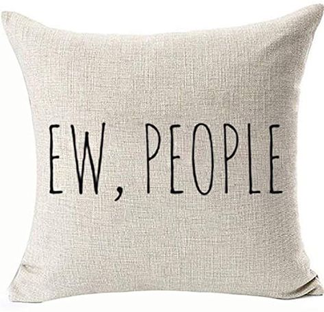 Funny Cushions, Natural Throw Pillows, Turquoise Pillows, Funny Pillows, Funny Sarcasm, Ew People, Old Pillows, Linen Cloth, Fall Pillows