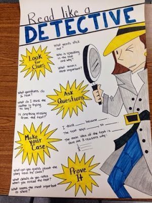 Ela Anchor Charts, Detective Theme, Classroom Anchor Charts, Reading Anchor Charts, Third Grade Reading, Chart Ideas, Instruções Origami, 5th Grade Reading, 4th Grade Reading