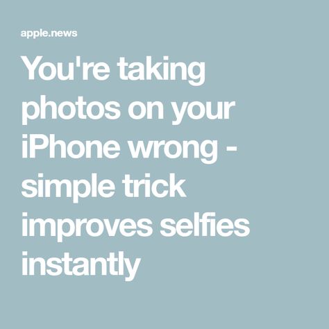 You're taking photos on your iPhone wrong - simple trick improves selfies instantly Photography Tips Iphone, Perfect Selfie, Iphone Hacks, Taking Photos, Iphone Photos, Photo Tips, Simple Tricks, Photography Tips, Selfies