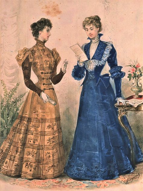 1890s Fashion Plates, 1896 Fashion, Edwardian Fashion Plates, Belle Epoque Fashion, 1899 Fashion, Victorian Era Fashion, 1890s Fashion, 1800s Fashion, Fashion Illustration Vintage