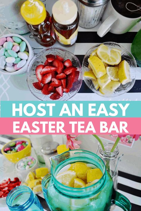 Easter Strawberry, Mango Iced Tea, Easter Tea Party, Spring Tea Party, Bigelow Tea, Diy Tea, Easter Lunch, Iced Green Tea, Easter Brunch Food