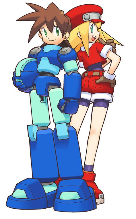 Mega Man & Roll Roll Caskett, Mega Man Legends Art, Mega Man Legends, Megaman Legends, Mega Man Art, Capcom Art, Megaman X, Power Armour, Classic Video Games