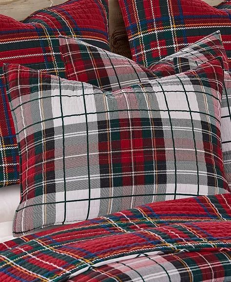 Levtex Spencer Red Plaid Reversible Quilts - Macy's Crib Bedding Boy, Girl Nursery Bedding, The Spencer, Kids Sheets, Crib Bedding Girl, Boys Crib, Plaid Quilt, Christmas Linen, Holiday Quilts