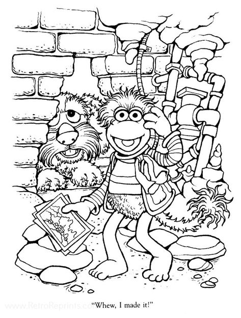 Fraggle Rock Coloring Pages, Rock Coloring Pages, Rock Coloring, Rocko's Modern Life, Fraggle Rock, Activity Pages, Coloring Activity, Jim Henson, Christmas Window