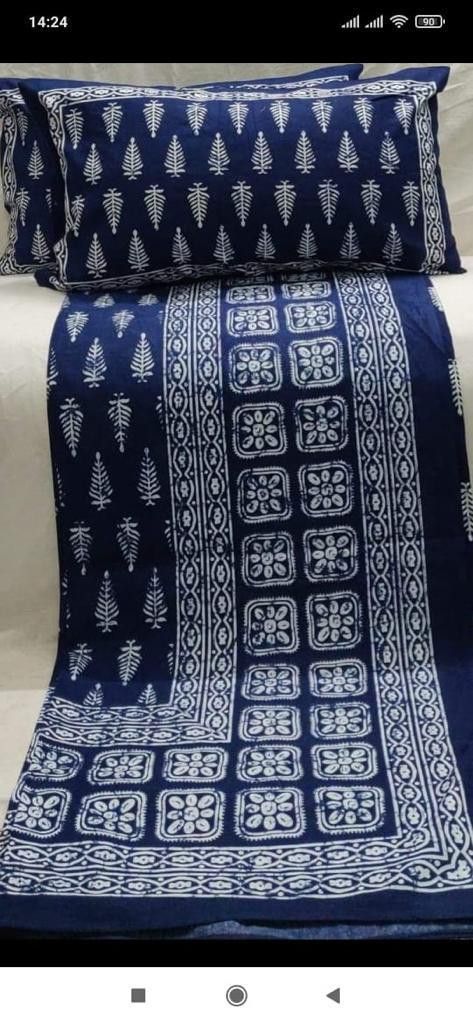 Hand block printed Indigo bedsheet Block Printing Bedsheet, Bedsheet Photography, Block Print Bedsheet, Thesis Ideas, Tokyo Apartment, Printed Bedsheets, Spring Board, Spring Boards, Curtain Designs