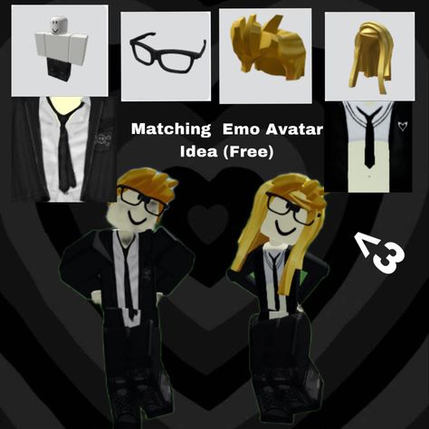 Free Roblox Avatar Ideas 0 Robux Avatar, Roblox Shirt Ideas, Roblox Avatar Boy, Matching Roblox Avatars, Emo Avatar, Anime Mha, Ipad Essentials, Free Avatars, Roblox T Shirts