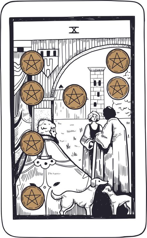 Ten Of Pentacles Tarot, Ten Of Pentacles, Family Success, Element Of Earth, Pentacles Tarot, Moon Magick, Capricorn Sign, Pentacles, Minor Arcana