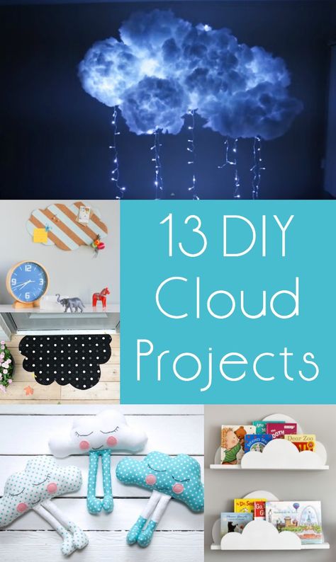 Is your head in the clouds? Mine too! At least it will be with these 13 DIY cloud projects - I absolutely love these unique craft ideas, and you will too! Cloud Crafts, Easy Paper Crafts For Kids, Paper Clouds, Weather Crafts, Cloud Craft, Diy Clouds, Decorating Diy, Head In The Clouds, Wall Hanging Crafts