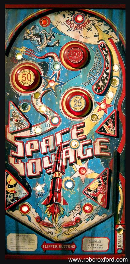 A pinball machine completely made from recycled materials!!! "Space Voyage" is one of many acrylic on mixed media paintings that I have completed as part of my "Arcade Series"!!! (and yes, it lights up!!) It is SOLD! Diy Pinball, Arcade Graphics, Flipper Pinball, Pinball Art, Pinball Wizard, Penny Arcade, Pinball Game, Plexi Glass, Graphisches Design