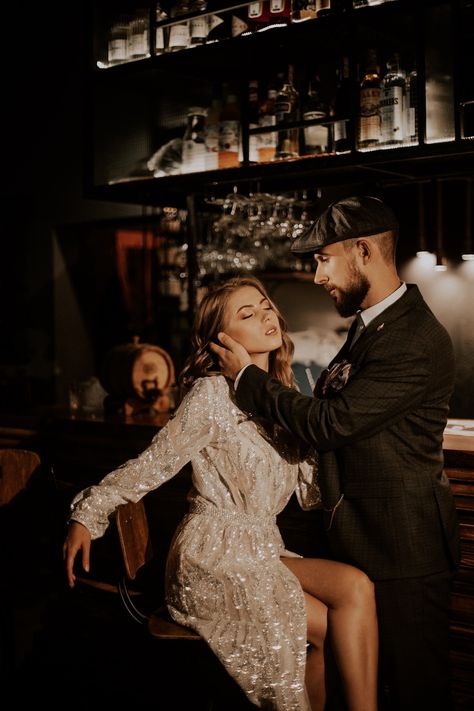 Bar Photoshoot, 40th Anniversary Party, Easy Wedding, Bonnie N Clyde, Dream Wedding Ideas Dresses, Engagement Photo Inspiration, Peaky Blinders, Wedding Pics, Couple Shoot