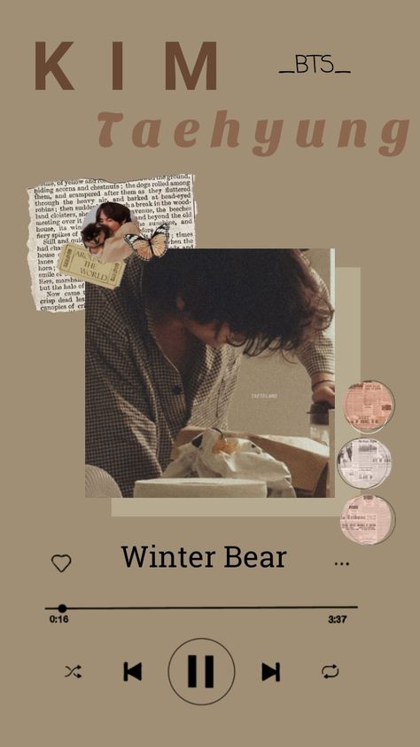 Taehyung Wallpaper Aesthetic, Light Brown Wallpaper, Min Yoongi Wallpaper, Bts V Photos, V Bts Wallpaper, Korean Language Learning, Winter Bear, Taehyung Wallpaper, Bts Backgrounds