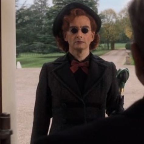 David Tennant as Nanny Ashtoreth Nanny Ashtoreth, Terry Pratchett Books, Barty Crouch Jr, Old Married Couple, Good Omens Book, I Forgive You, Terry Pratchett, Michael Sheen, Good Omens