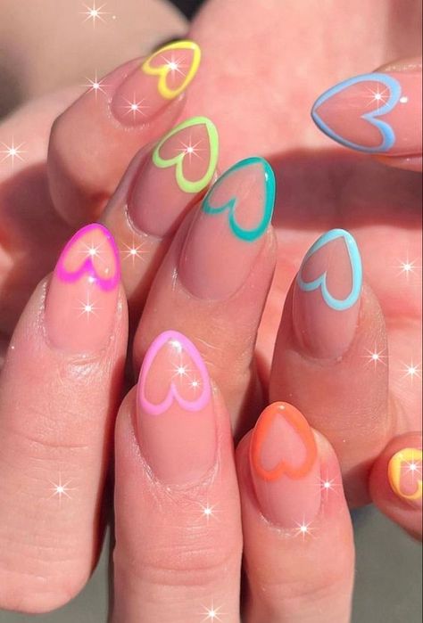 Hippy Almond Nails, Paznokcie Hello Kitty, Fake Nails Designs, Cute Simple Nails, Simple Gel Nails, Summery Nails, Really Cute Nails, Cute Gel Nails, Vacation Nails