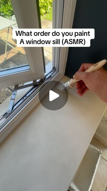 𝑭𝒐𝒙𝒚 on Instagram: "What order do you do it ? Window sill ASMR #ASMR #PAINTING #decorating #construction #diy" Painted Window Sill, Bathroom Window Sill Decor, Tile Window Sill, Diy Window Sill, Bathroom Window Sill, Window Sill Decor, Construction Diy, Wooden Windows, Bathroom Windows